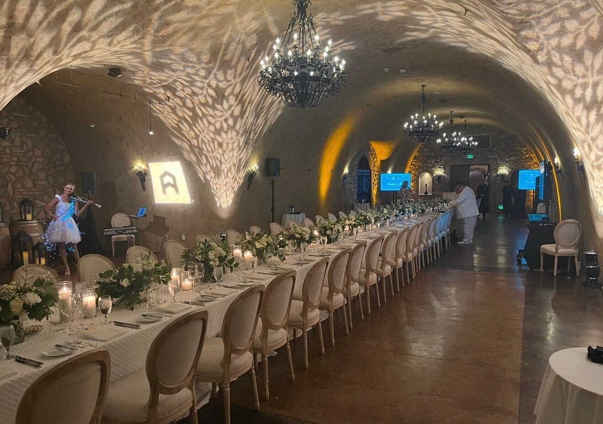 Elegant cave dinner